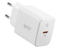 Spigen Ładowarka samochodowa Essential 20W Biała - 1346614 - zdjęcie 1